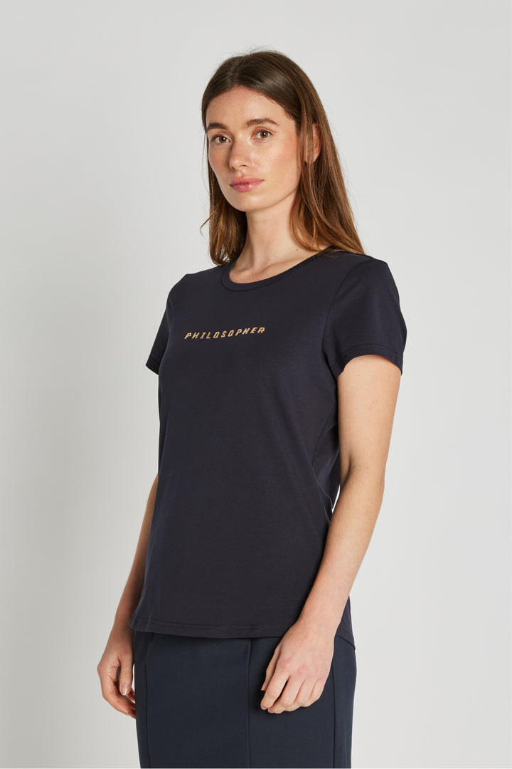 PBO PBOPhilosopher Kortærmet T-shirt T-SHIRTS 250 Midnight