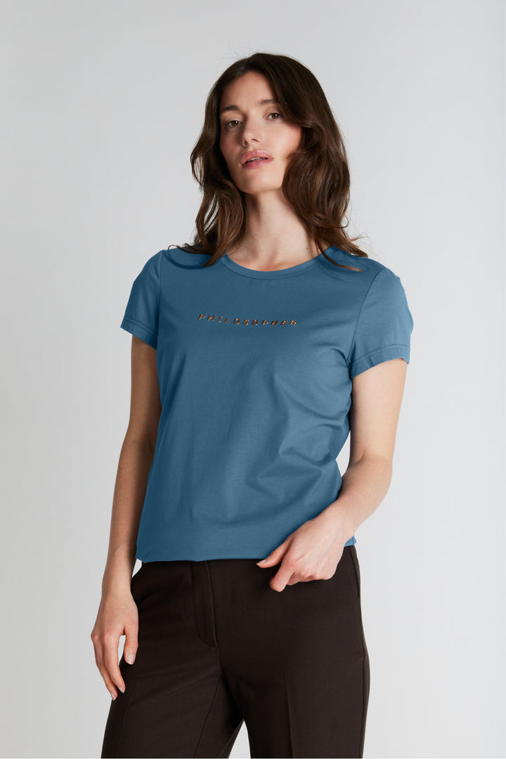 PBO PBOPhilosopher Kortærmet T-shirt T-SHIRTS 270 Blue stone