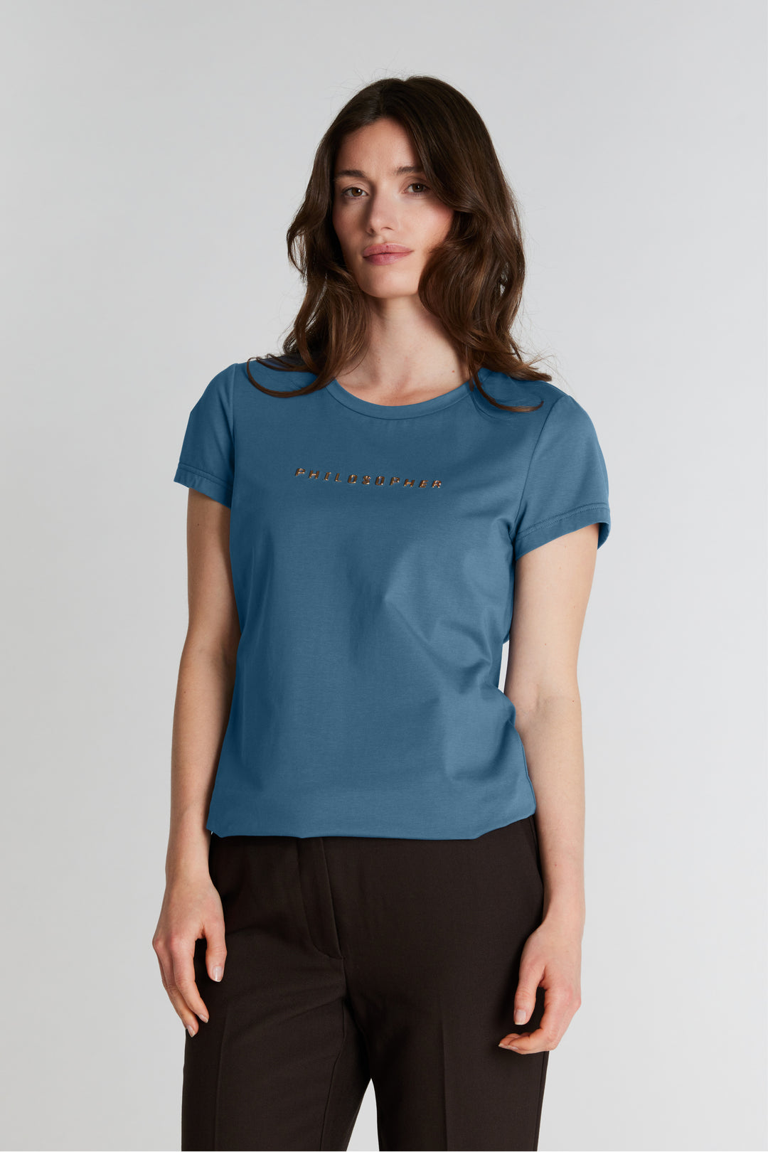 PBO PBOPhilosopher Kortærmet T-shirt T-SHIRTS 270 Blue stone