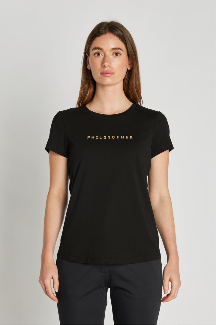PBO PBOPhilosopher Kortærmet T-shirt T-SHIRTS Sort