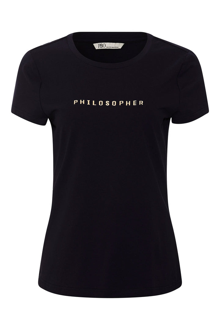 PBO PBOPhilosopher Kortærmet T-shirt T-SHIRTS Sort