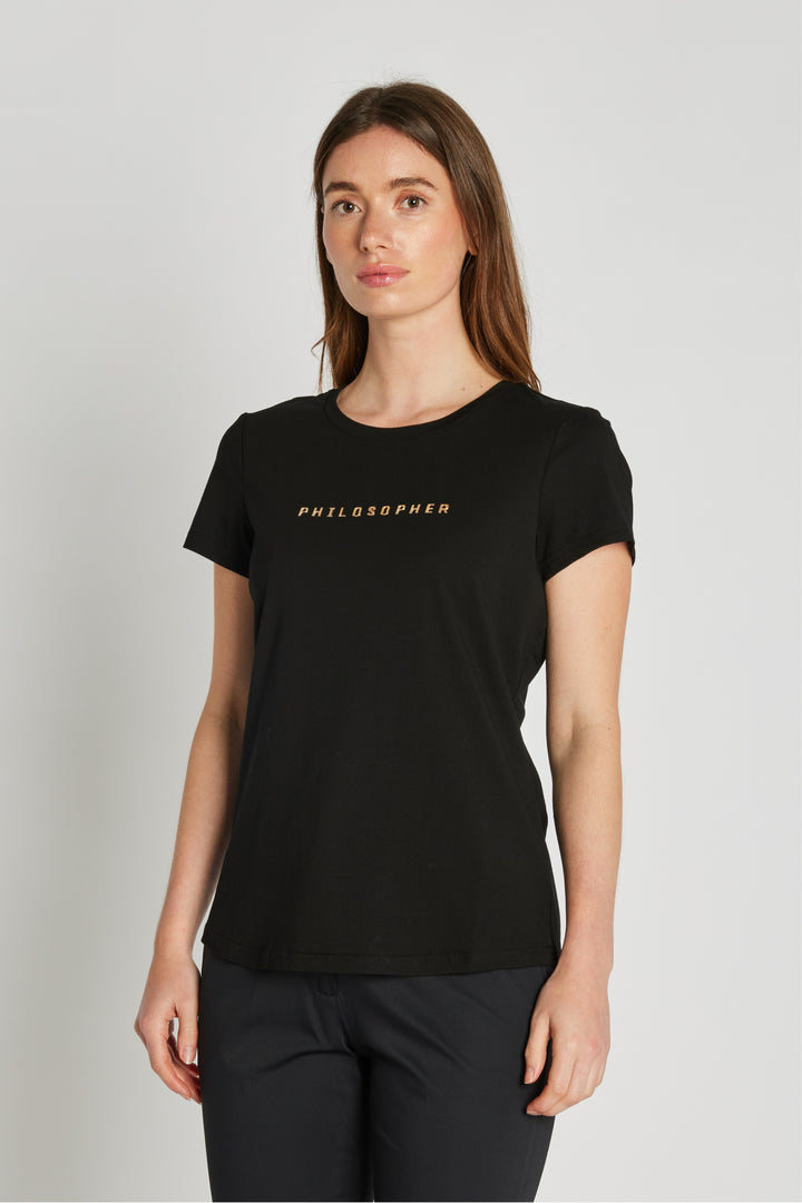 PBO PBOPhilosopher Kortærmet T-shirt T-SHIRTS Sort