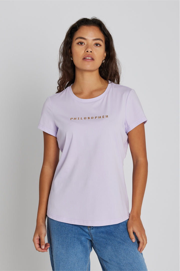PBO PBOPhilosopher kortærmet T-shirt T-SHIRTS 332 Pastel lilac