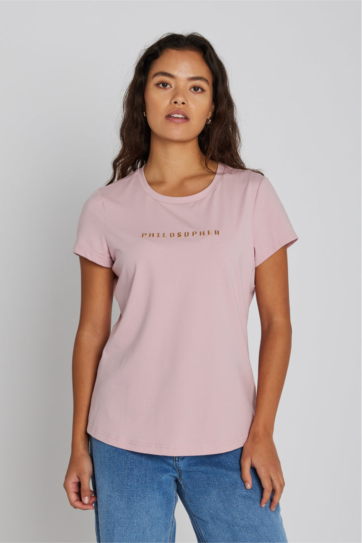 PBO PBOPhilosopher kortærmet T-shirt T-SHIRTS 95 Dusty rose
