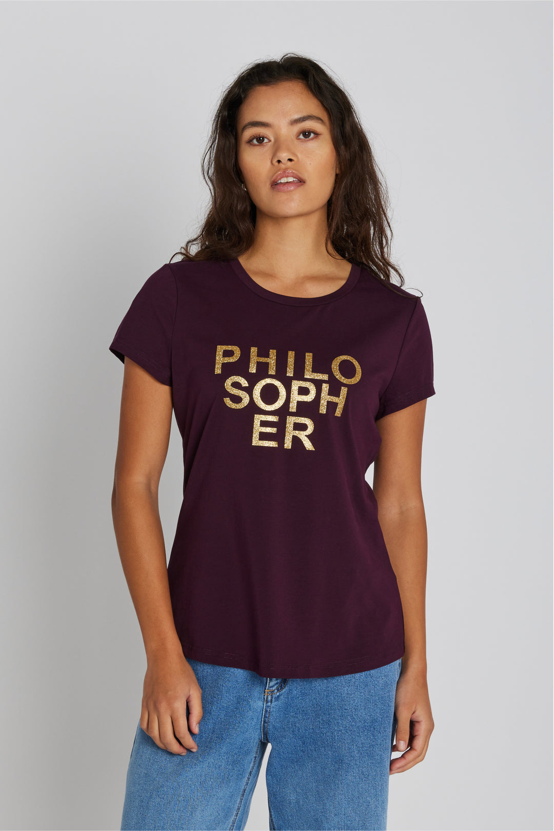 PBO PBOPurves glitter T-shirt T-SHIRTS 309 Blackberry