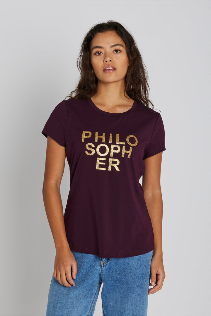 PBO PBOPurves glitter T-shirt T-SHIRTS 309 Blackberry