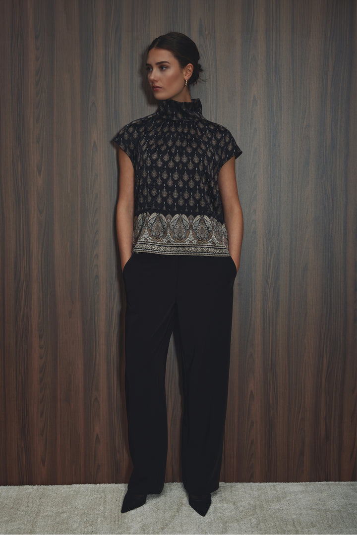 PBO PBORaila silkebluse BLOUSE 992 Black mix