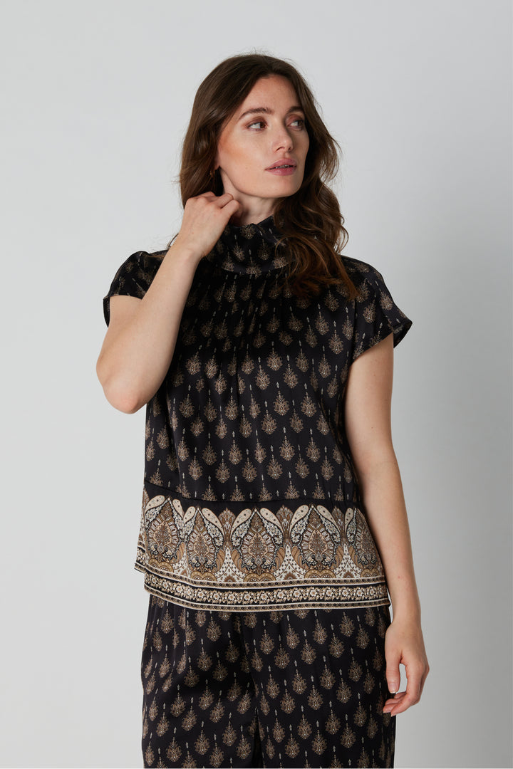PBO PBORaila silkebluse BLOUSE 992 Black mix