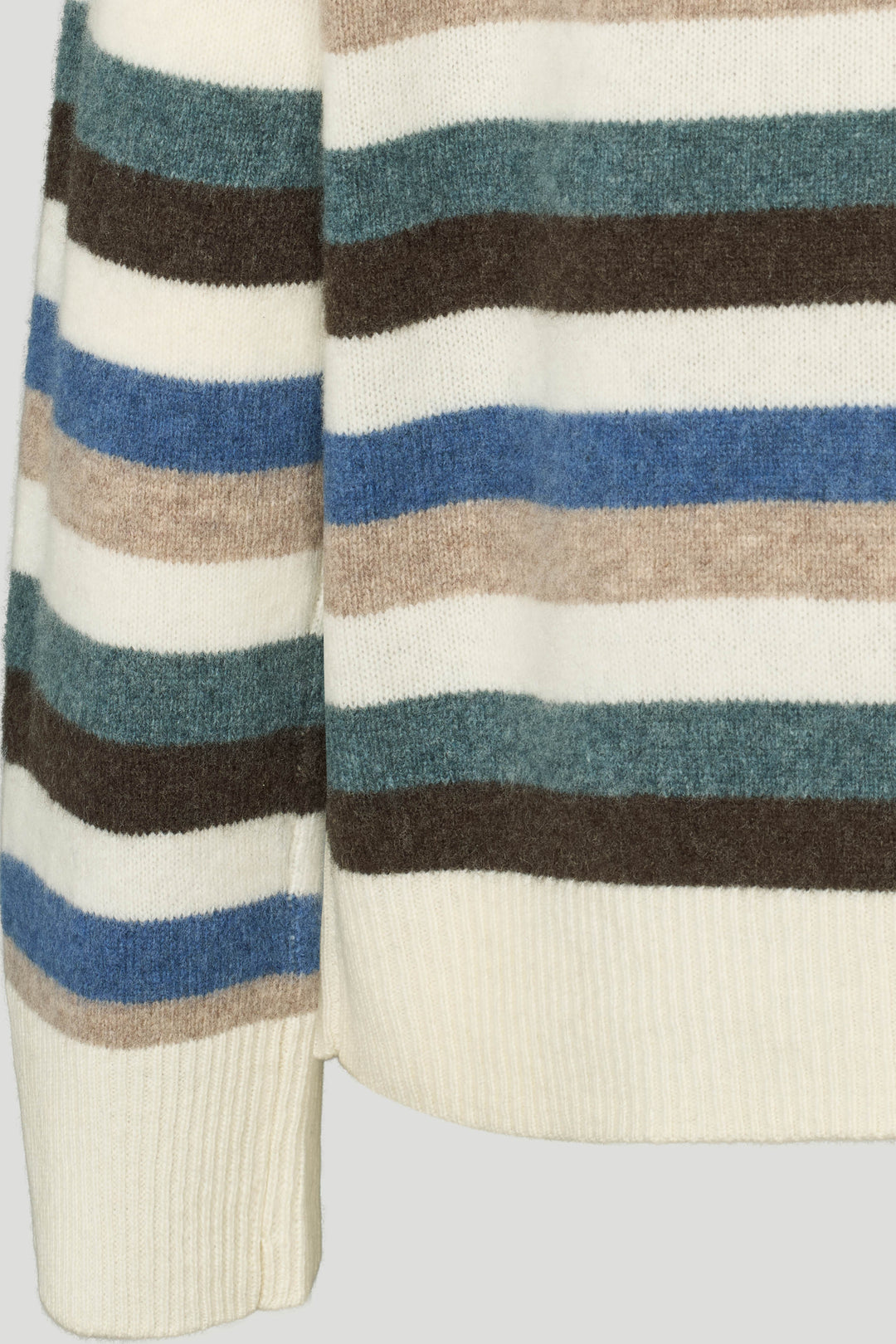 PBO PBORevo strikket polo KNITWEAR 682 Sand/Blue stripe