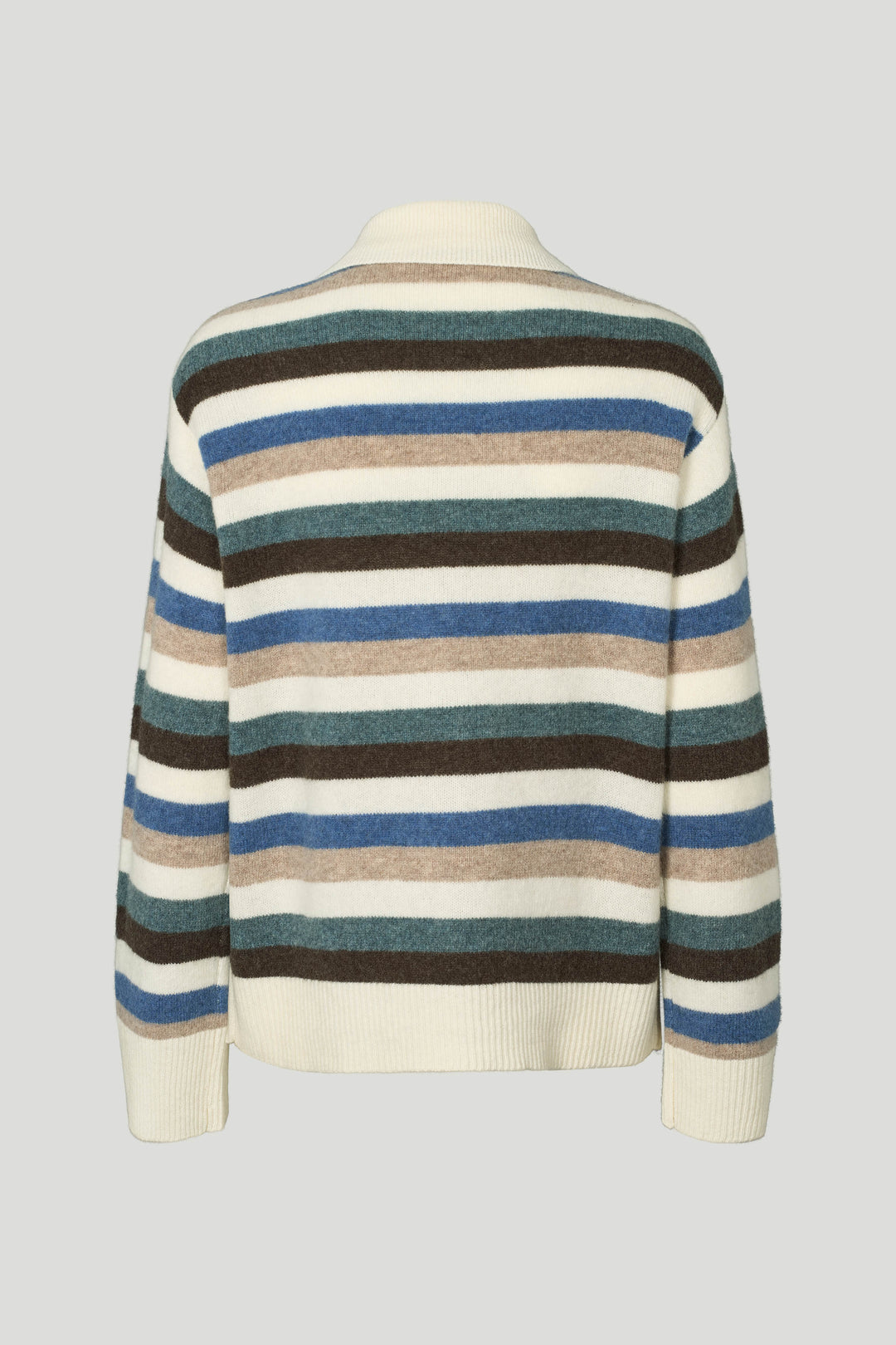 PBO PBORevo strikket polo KNITWEAR 682 Sand/Blue stripe