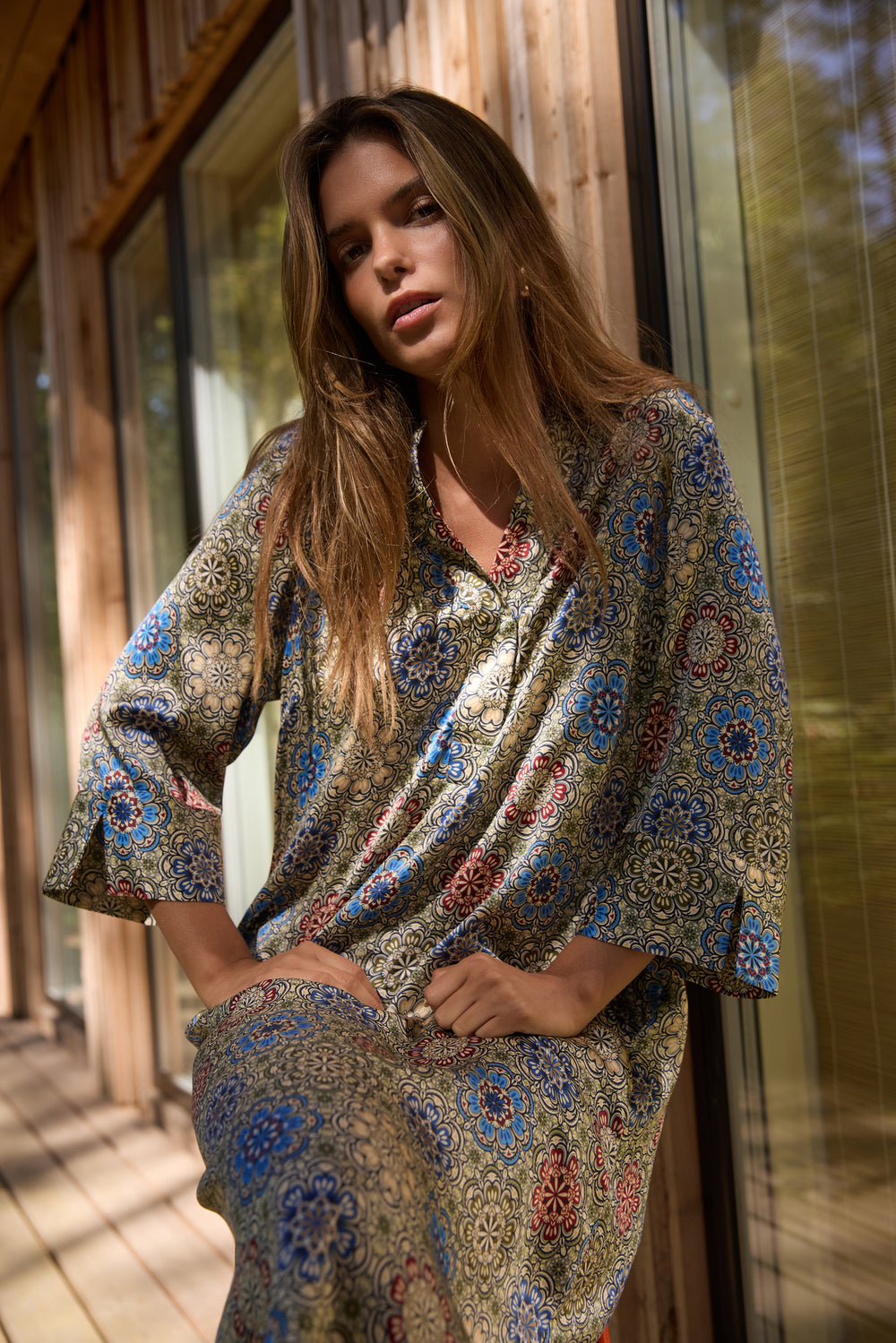 PBO PBORimbia kort silkekjole DRESSES 903 Mosaic