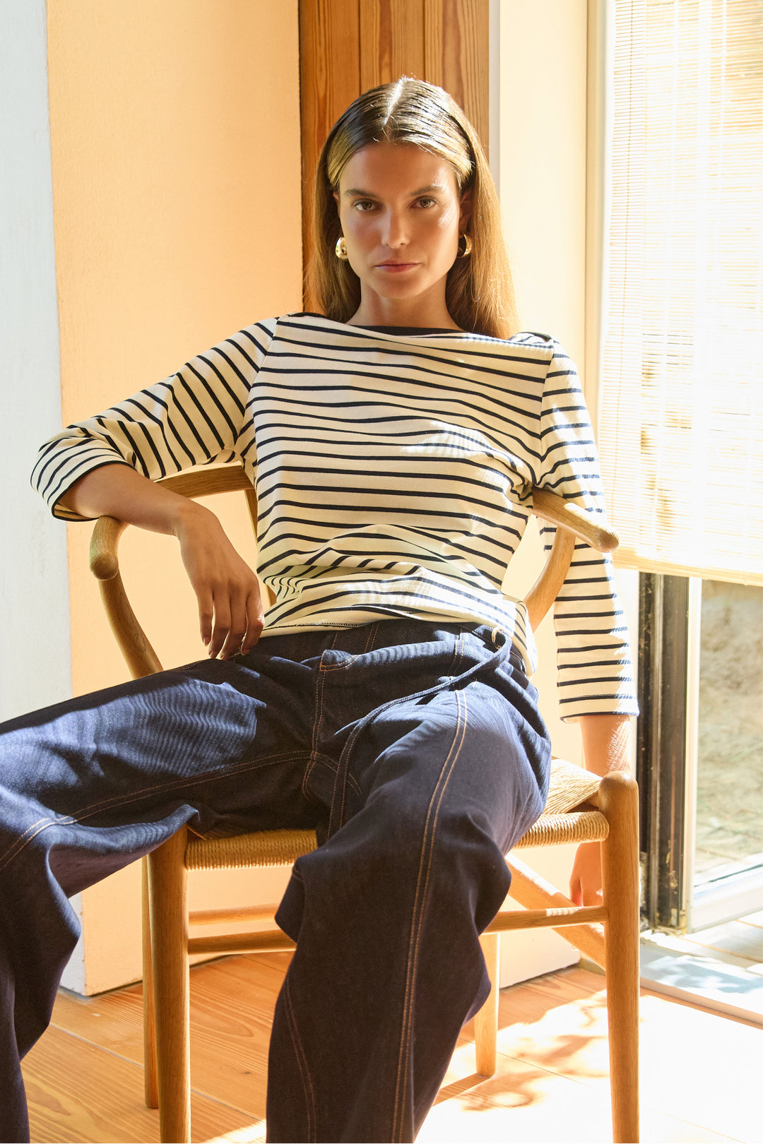 PBO PBORine bluse BLOUSE 925 Off white/Navy