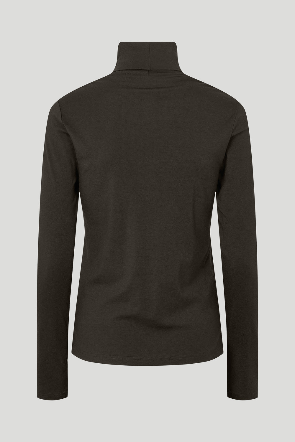 PBO PBOSeta jerseybluse med rullekrave BLOUSE 690 Dark brown