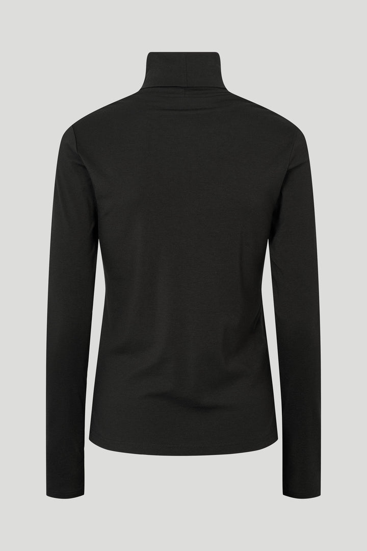 PBO PBOSeta jerseybluse med rullekrave BLOUSE Sort