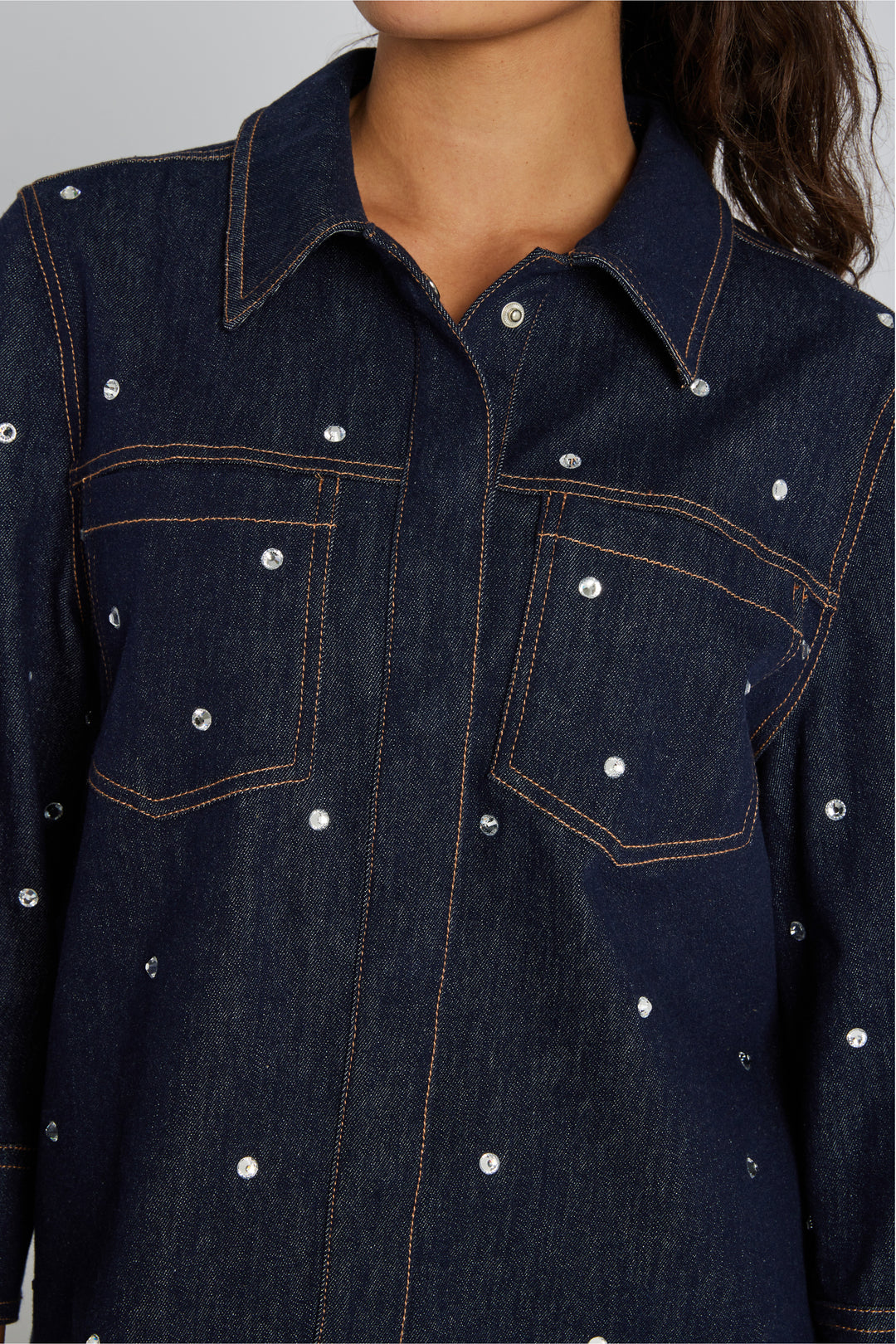 PBO PBOShine denimskjorte SHIRTS 253 Dark denim