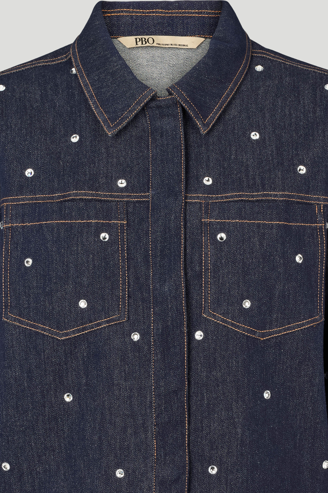 PBO PBOShine denimskjorte SHIRTS 253 Dark denim
