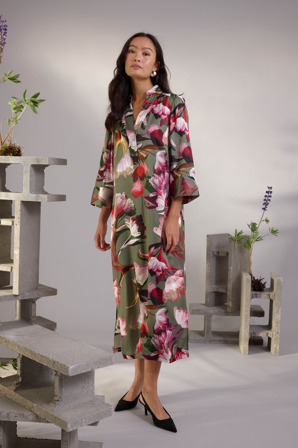 PBO PBOSimbia kjole DRESSES 835 Army mix