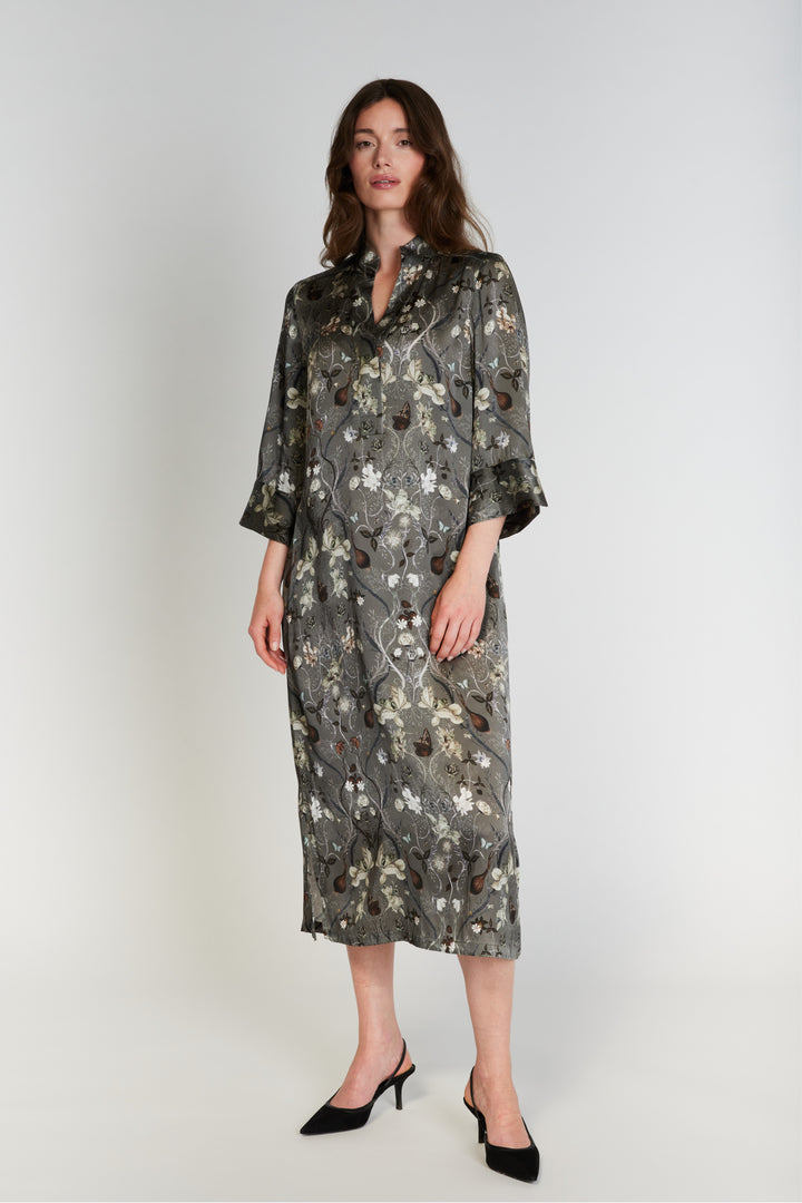 PBO PBOSimbia silkekjole DRESSES 539 Castor green