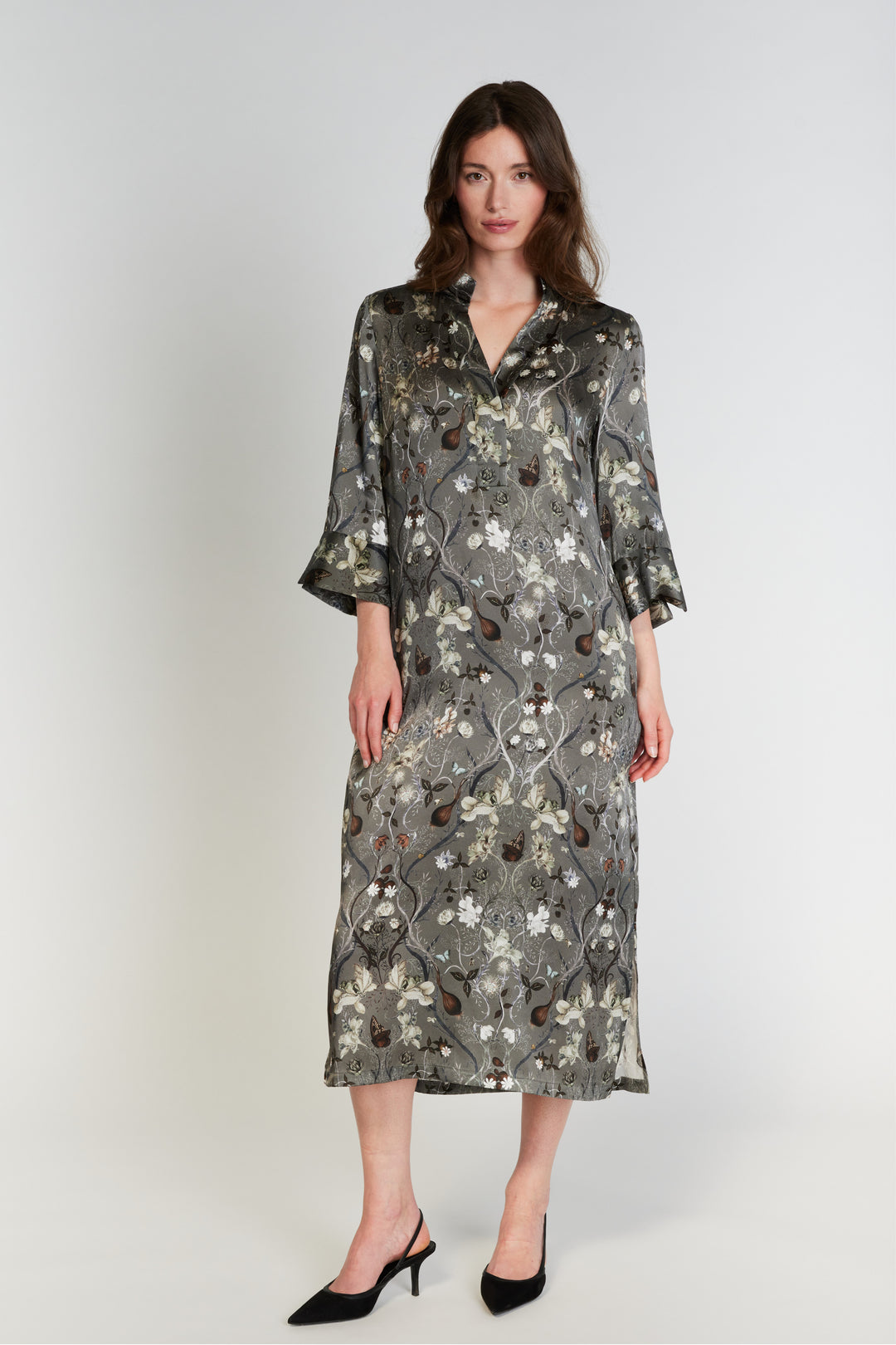 PBO PBOSimbia silkekjole DRESSES 539 Castor green