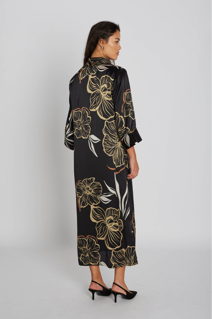 PBO PBOSimbia silkekjole DRESSES 845 Black print