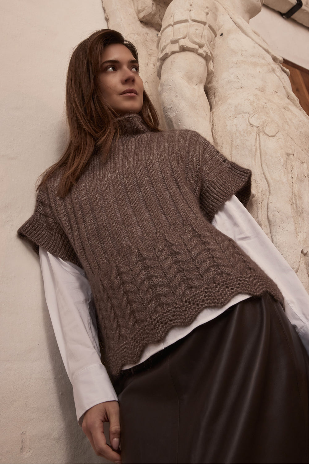 PBO PBOSino strikvest KNITWEAR 190 Beige melange