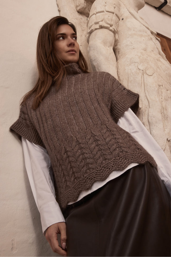 PBO PBOSino strikvest KNITWEAR 190 Beige melange