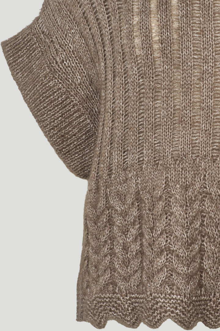 PBO PBOSino strikvest KNITWEAR 190 Beige melange