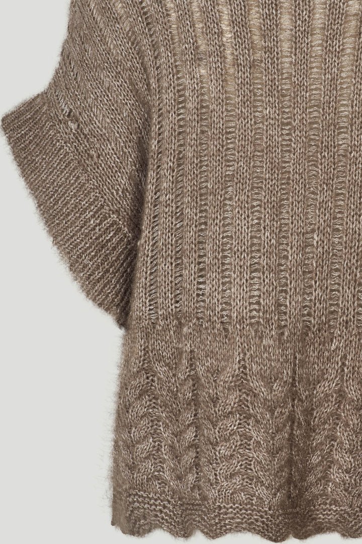 PBO PBOSino strikvest KNITWEAR 190 Beige melange
