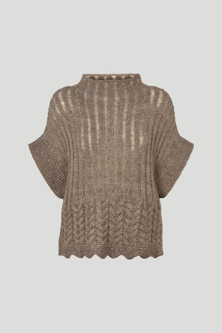 PBO PBOSino strikvest KNITWEAR 190 Beige melange