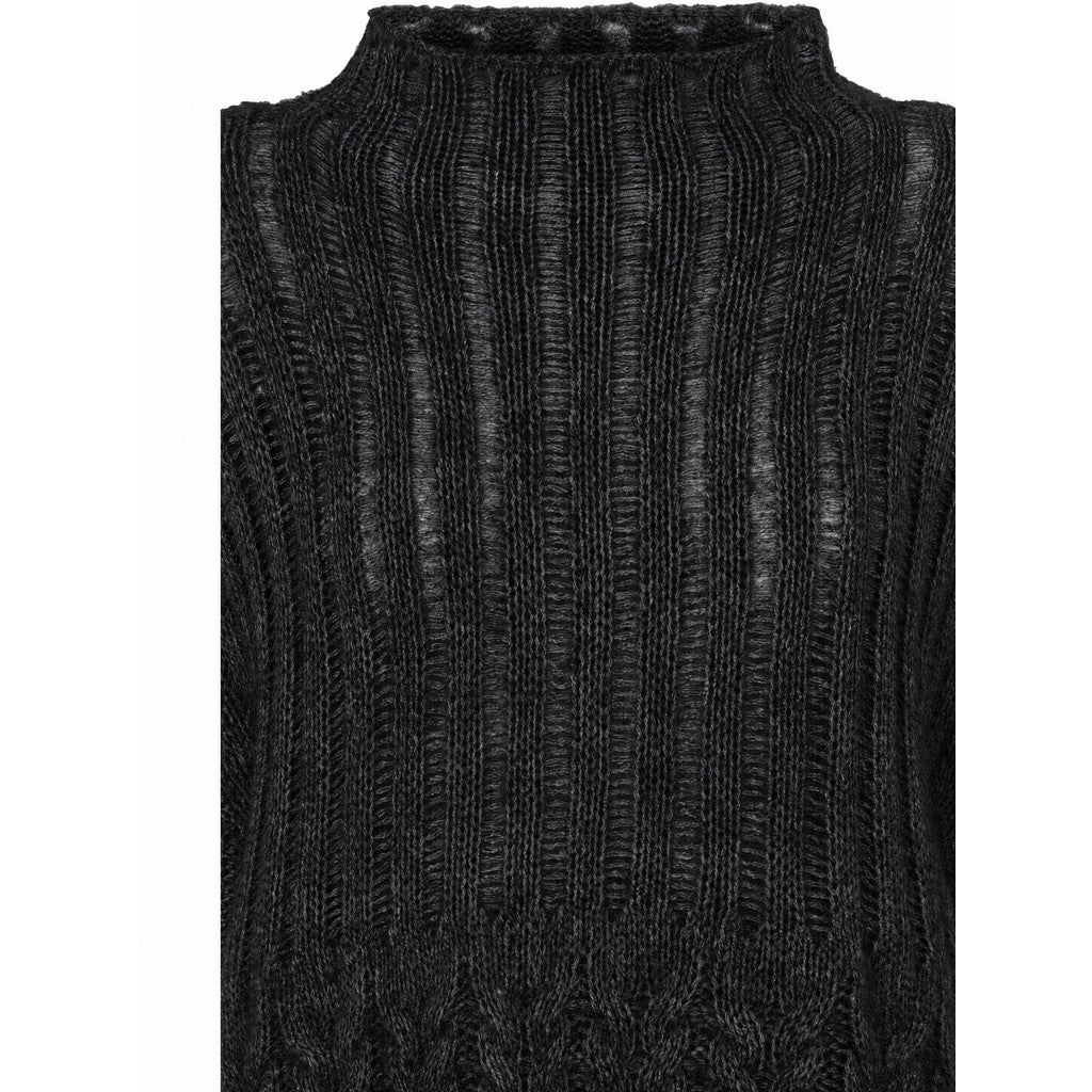PBO PBOSino strikvest KNITWEAR Sort
