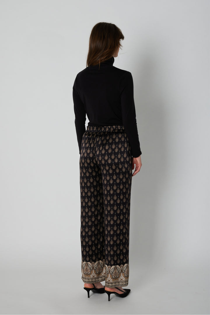 PBO PBOSono silkebukser TROUSERS 992 Black mix