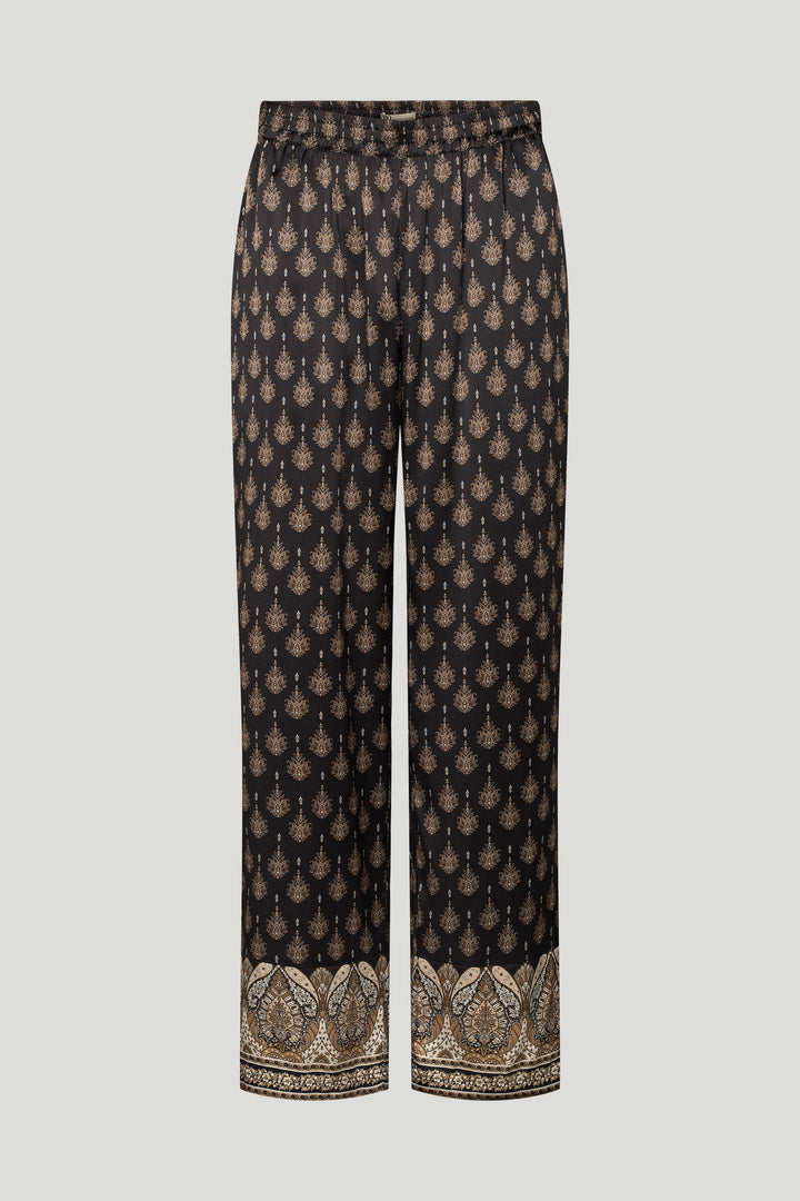 PBO PBOSono silkebukser TROUSERS 992 Black mix