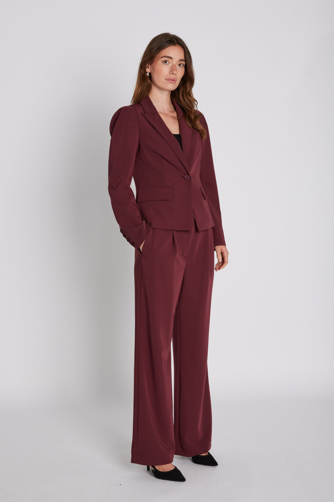 PBO PBOSvea bukser TROUSERS 63 Deep bordeaux