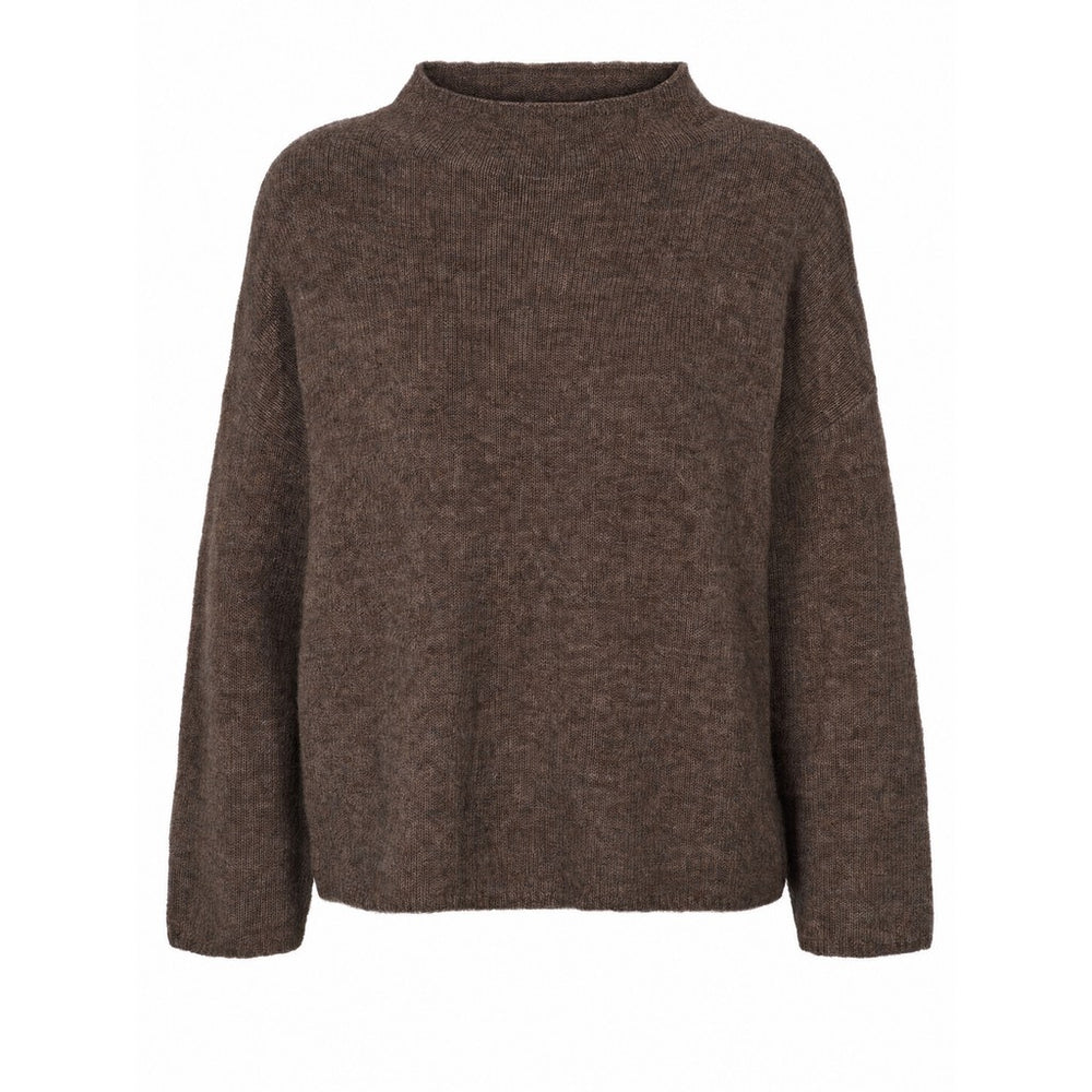 PBO PBOSvera striktrøje KNITWEAR 45 Bitter chocolate
