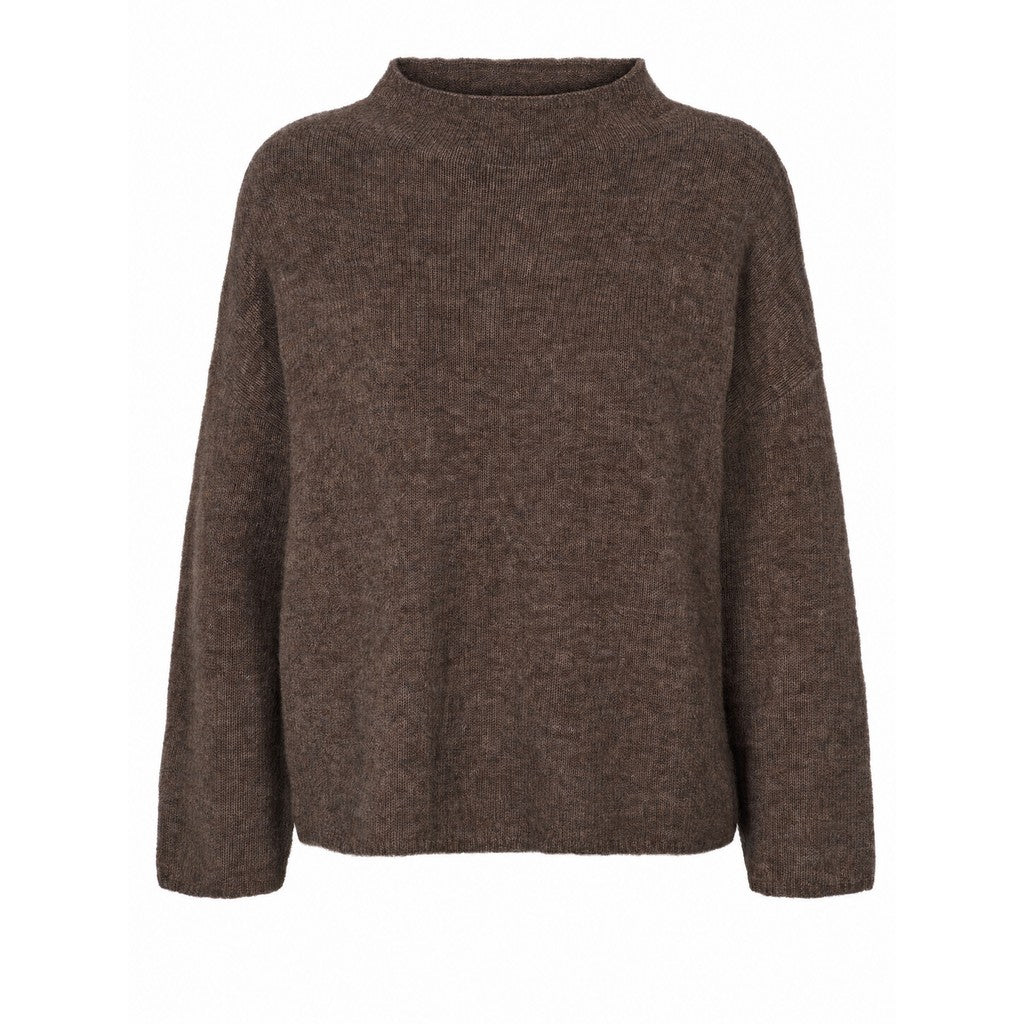 PBO PBOSvera striktrøje KNITWEAR 45 Bitter chocolate