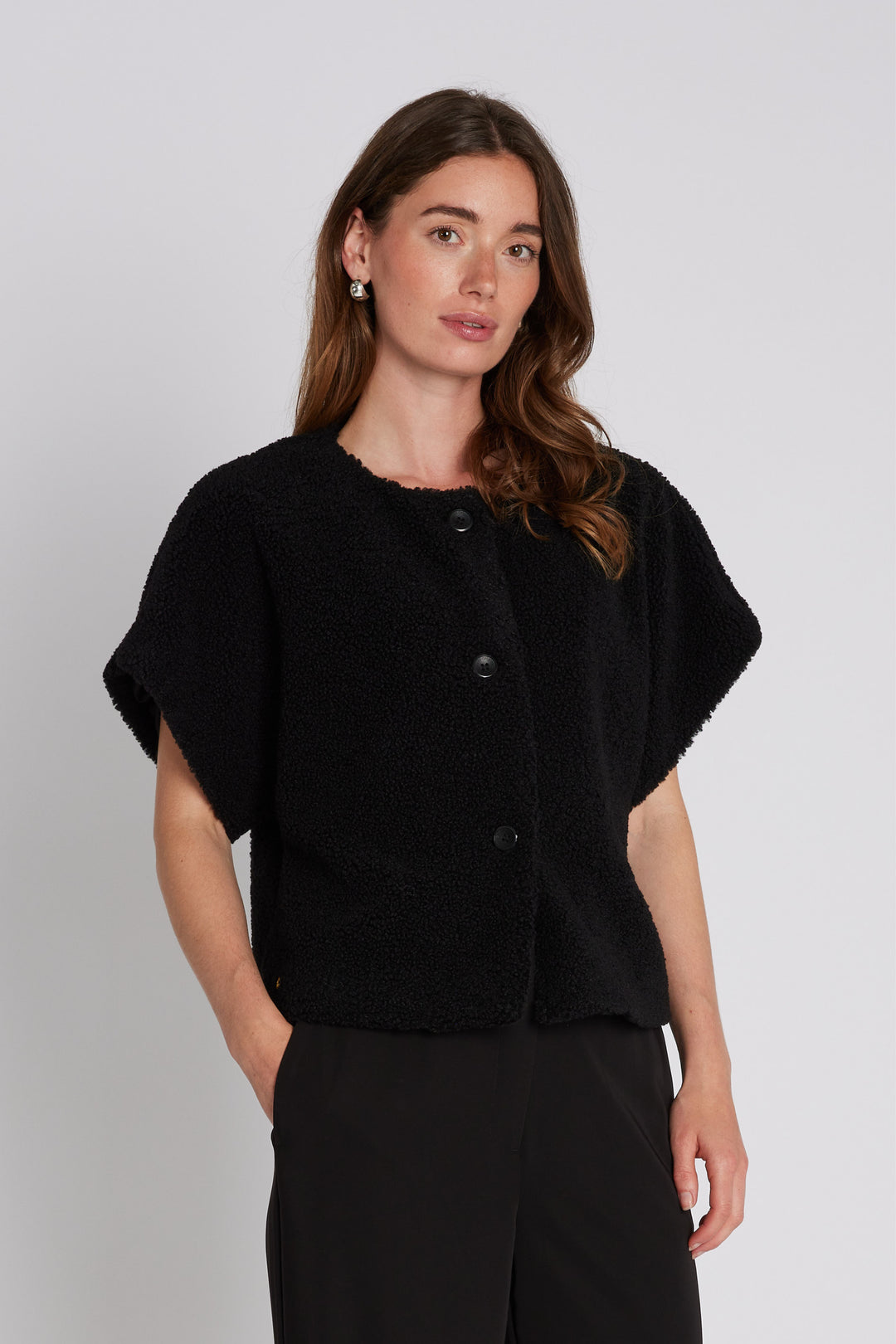 PBO PBOTeddy vest WAISTCOATS Sort