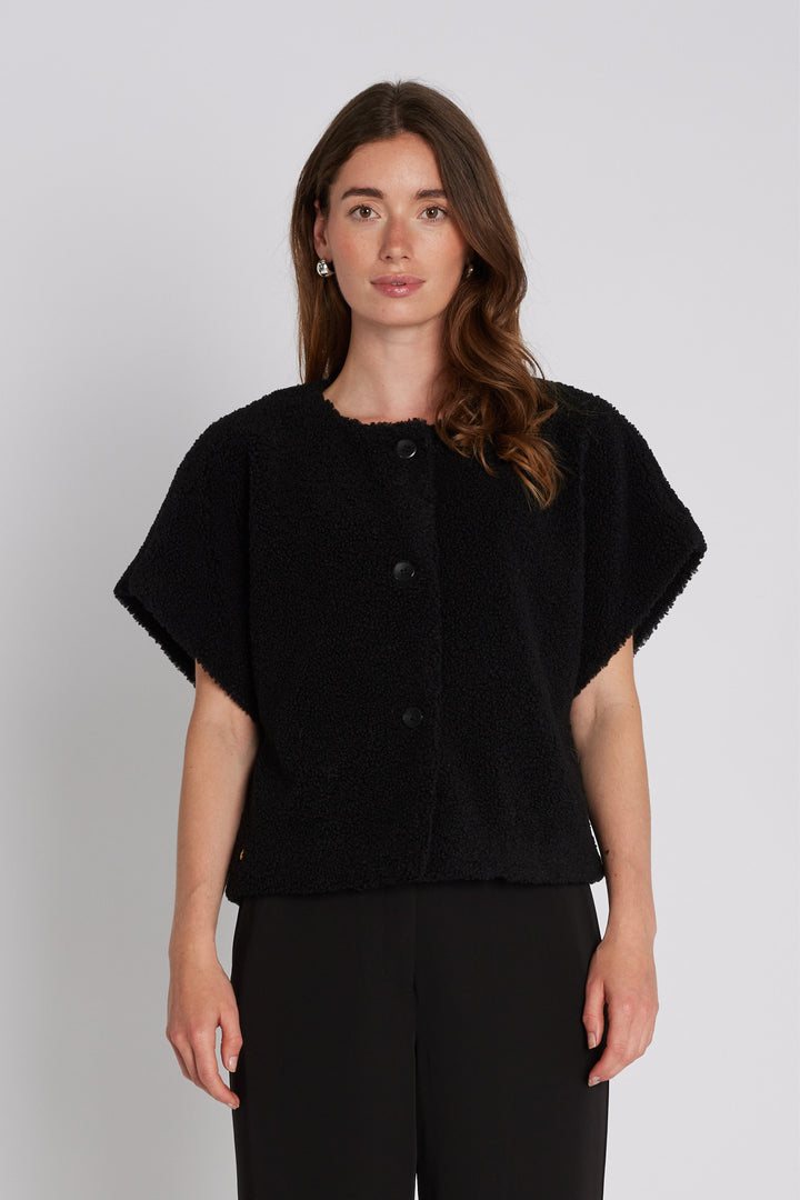 PBO PBOTeddy vest WAISTCOATS Sort