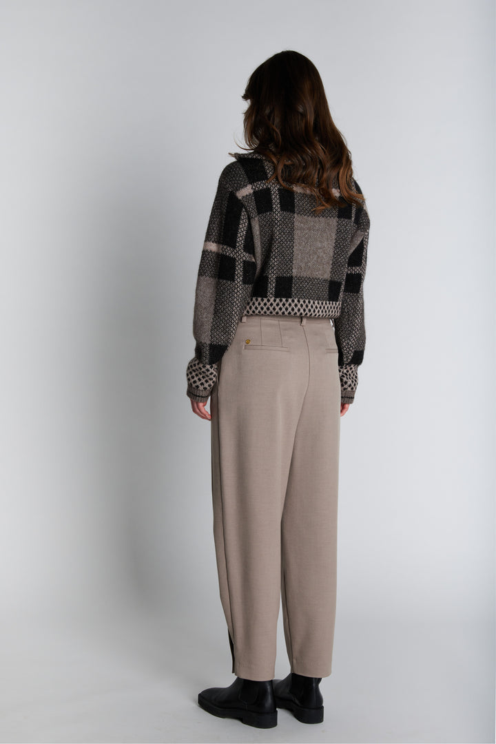 PBO PBOTesso bukser TROUSERS 55 Sand melange