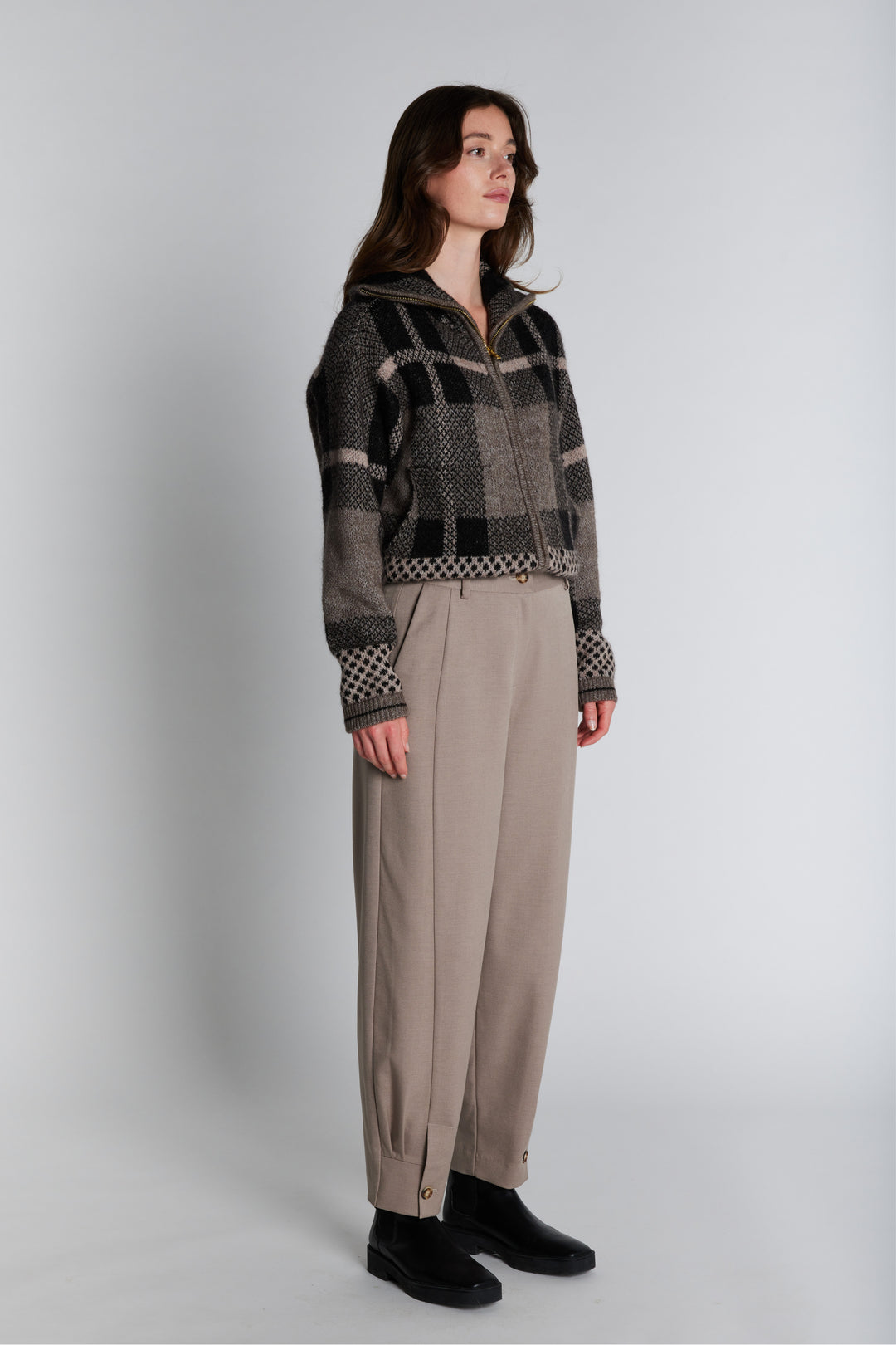 PBO PBOTesso bukser TROUSERS 55 Sand melange