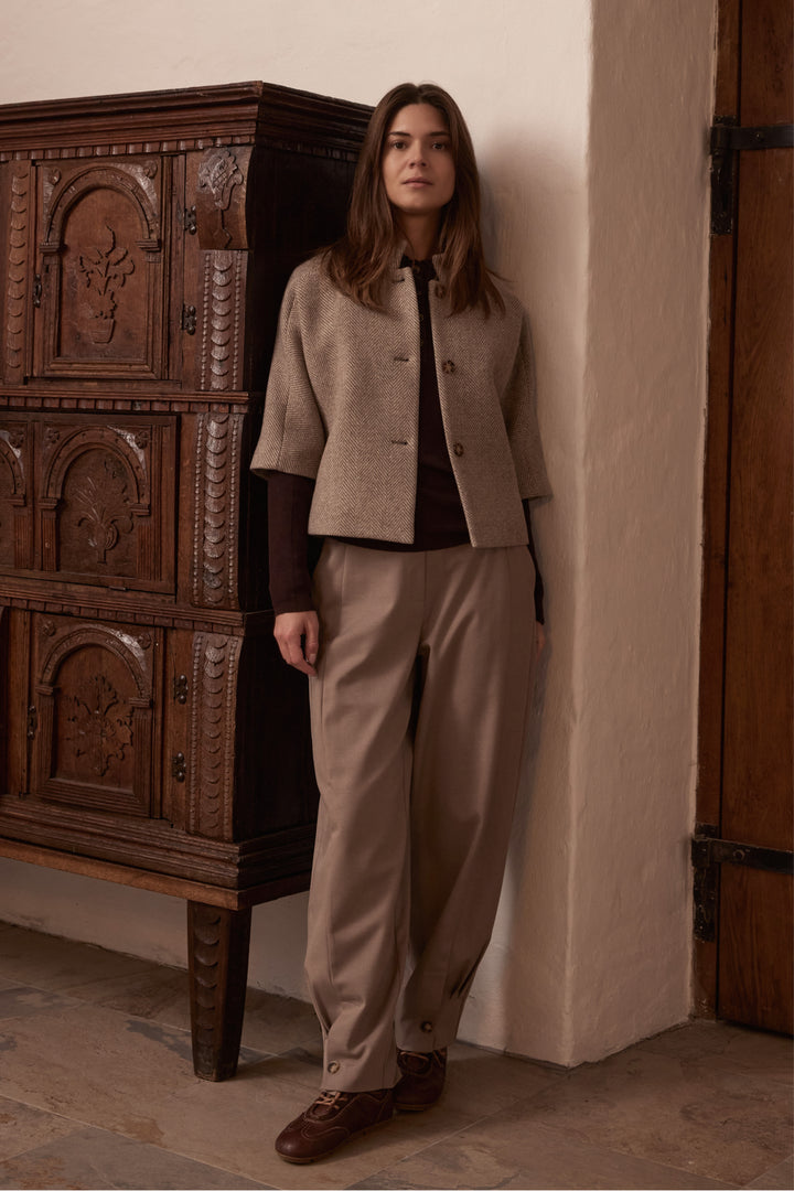 PBO PBOTesso bukser TROUSERS 55 Sand melange