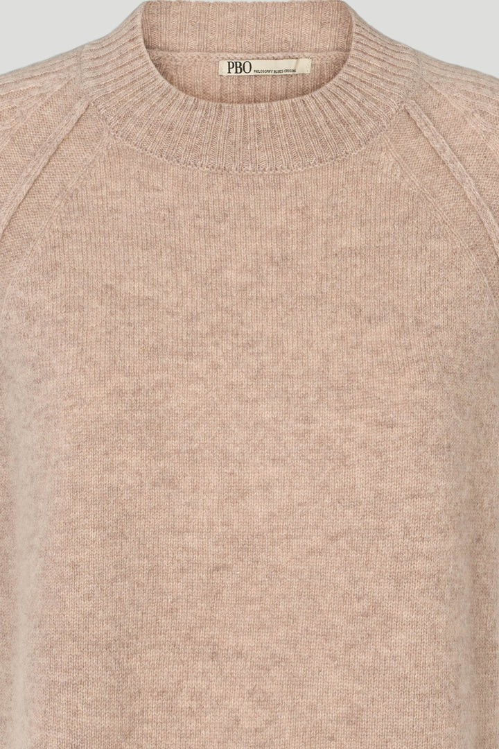PBO PBOThonha strikvest KNITWEAR 55 Sand melange