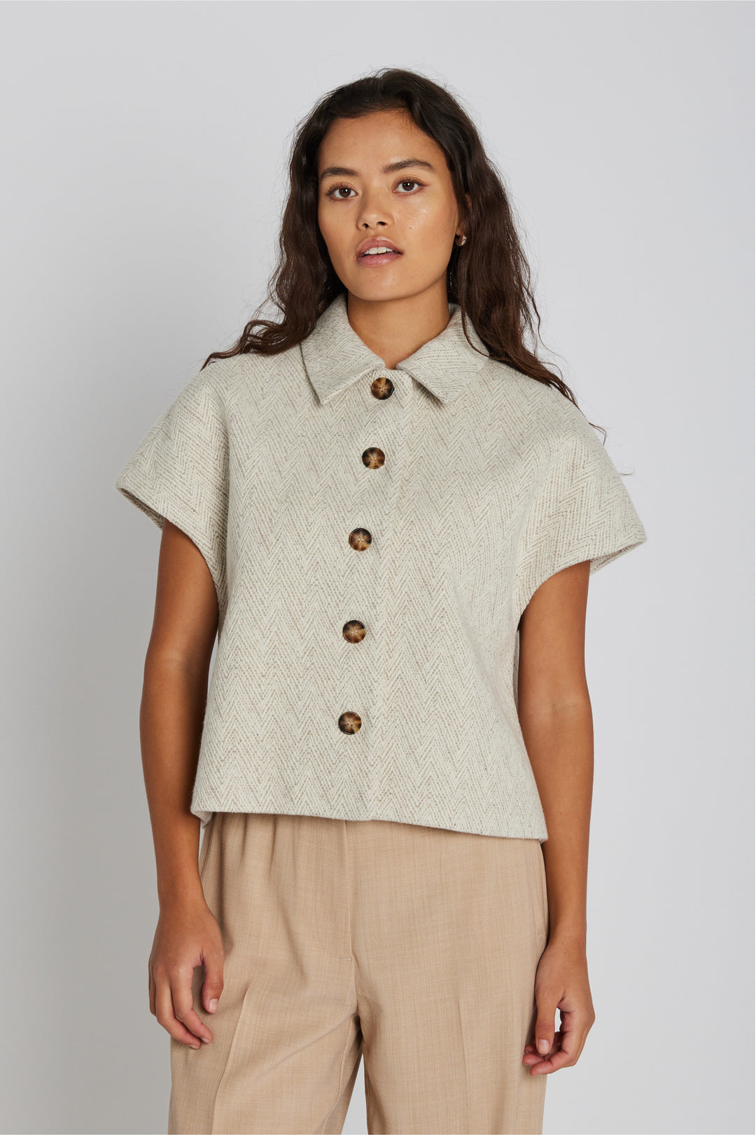 PBO PBOTona vest WAISTCOATS 899 Sand/Off white