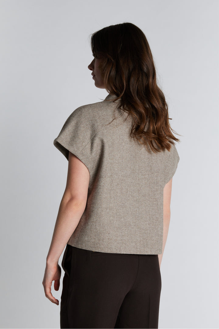 PBO PBOTona vest WAISTCOATS 465 Chocolate chip