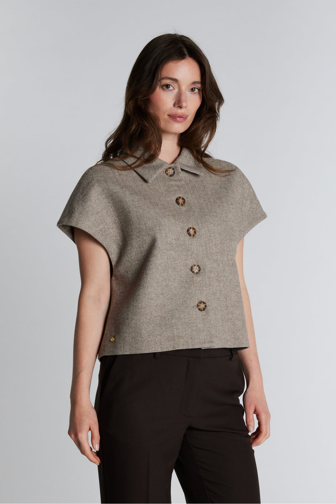 PBO PBOTona vest WAISTCOATS 465 Chocolate chip