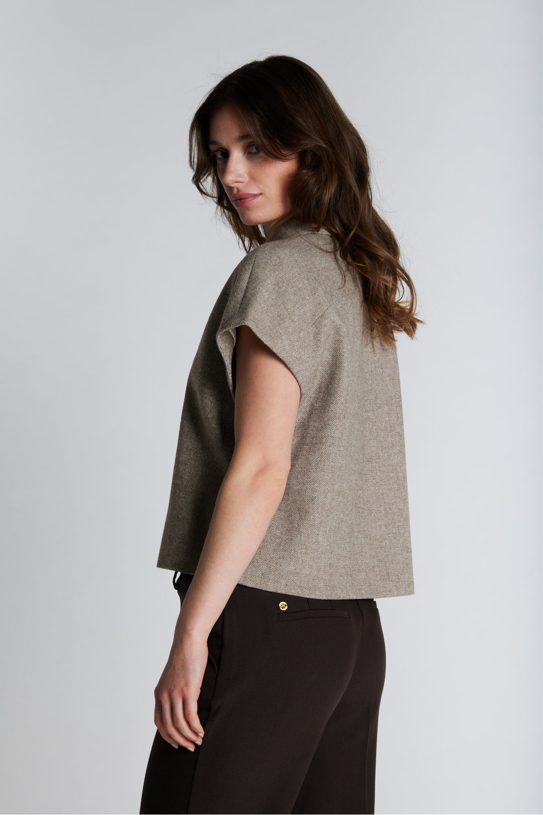 PBO PBOTona vest WAISTCOATS 465 Chocolate chip