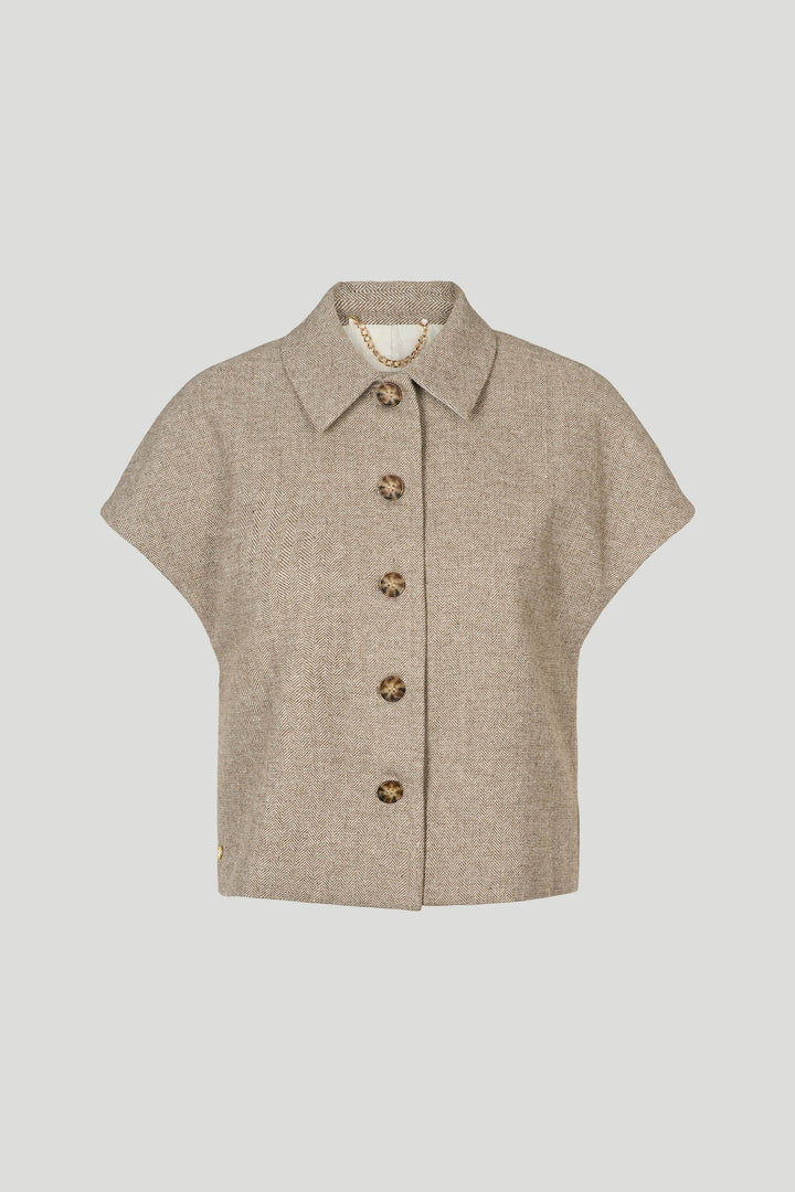 PBO PBOTona vest WAISTCOATS 465 Chocolate chip