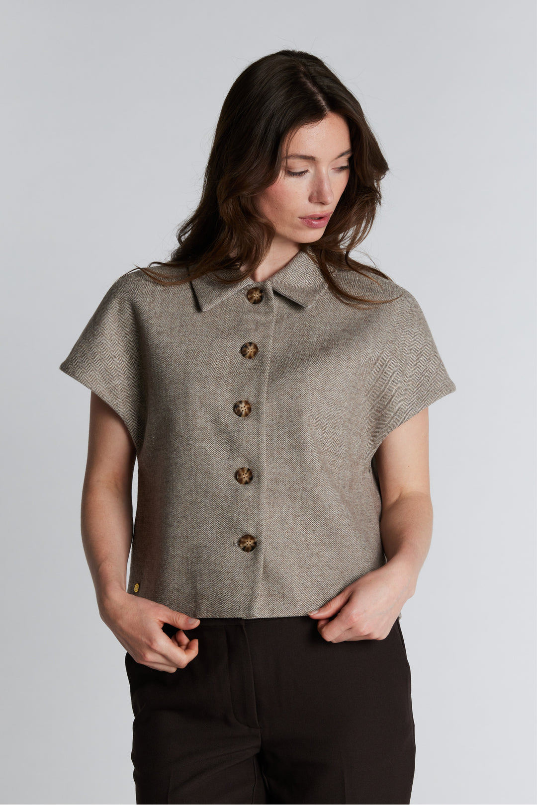 PBO PBOTona vest WAISTCOATS 465 Chocolate chip