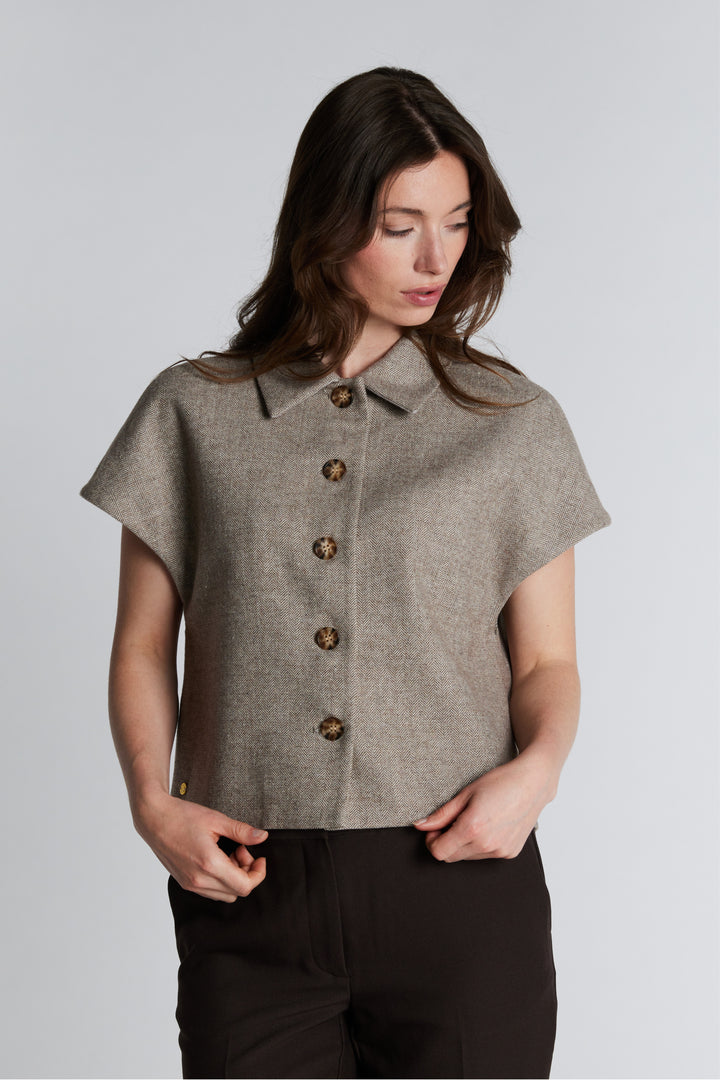 PBO PBOTona vest WAISTCOATS 465 Chocolate chip