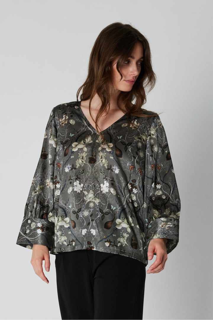 PBO PBOTunara silkebluse BLOUSE 539 Castor green
