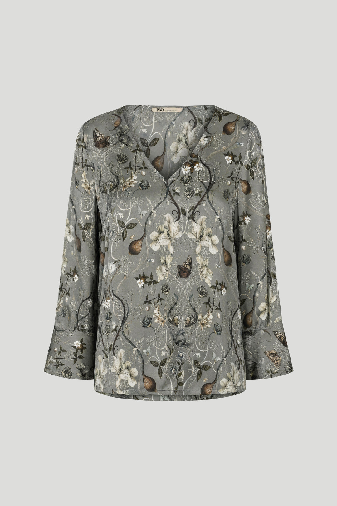 PBO PBOTunara silkebluse BLOUSE 539 Castor green